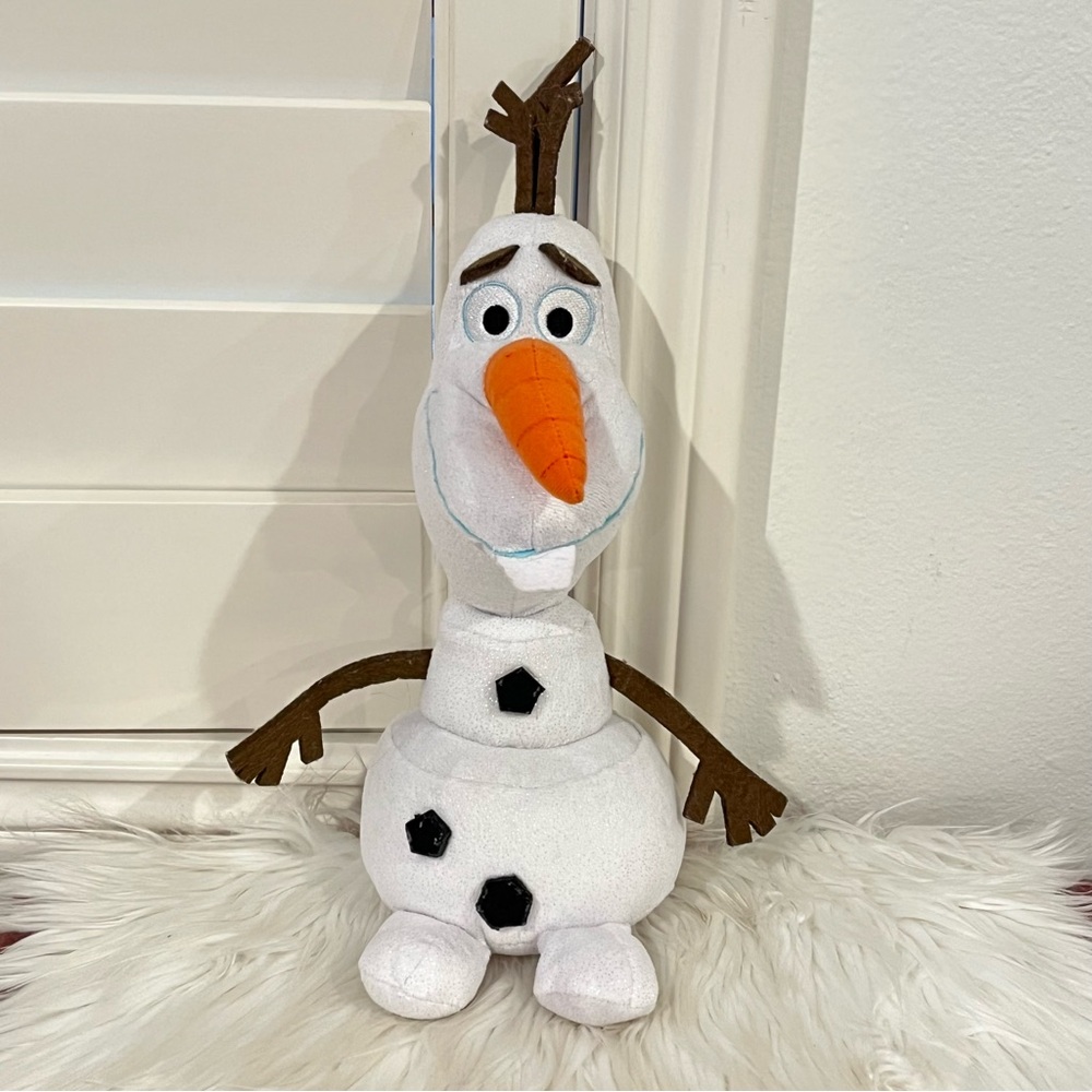 Disney Frozen Olaf Plush Shimmery Snowman Stuffed Animal